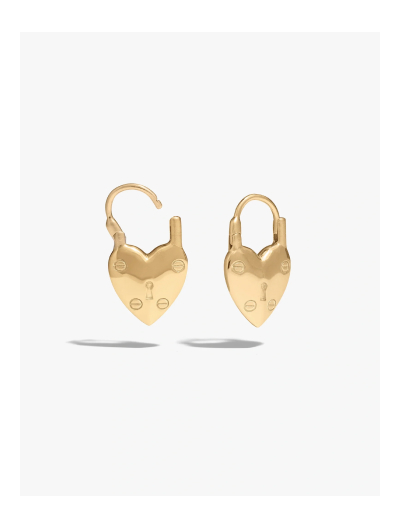Padlock Heart Huggies