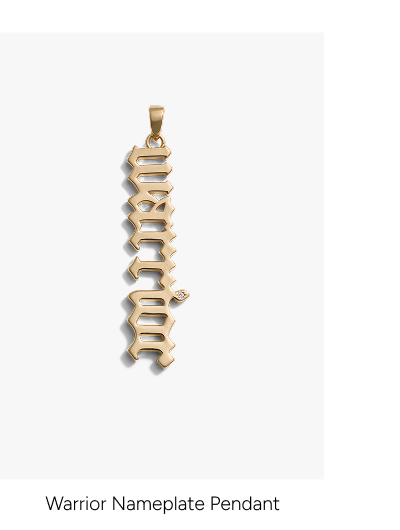 Warrior Nameplate Pendant