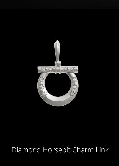 Diamond Horsebit Charm Link