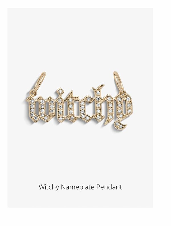 Witchy Name Plate Pendant