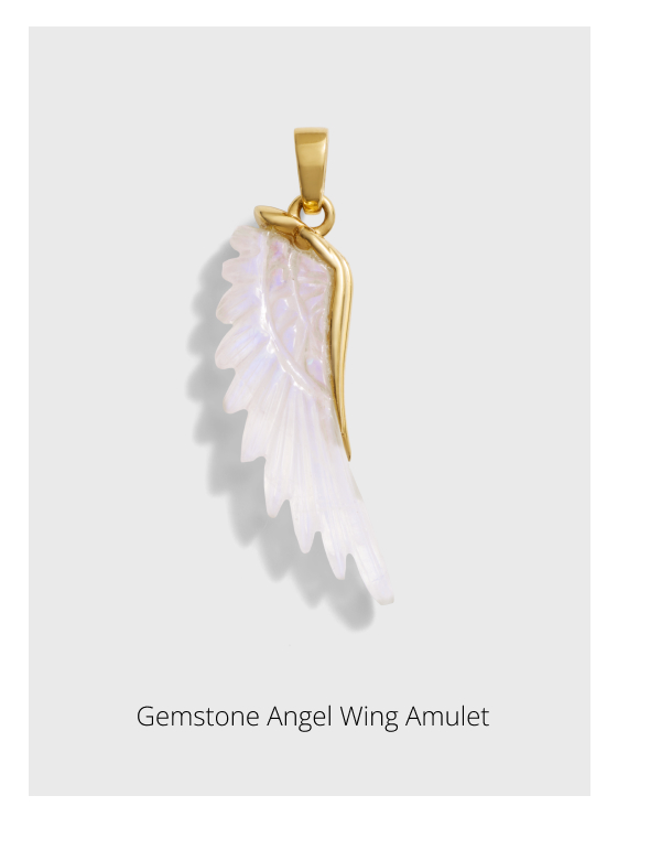 Gemstone Angel Wing Amulet