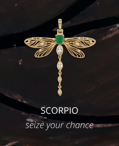 Scorpio - Secret Forest Dragonfly Necklace