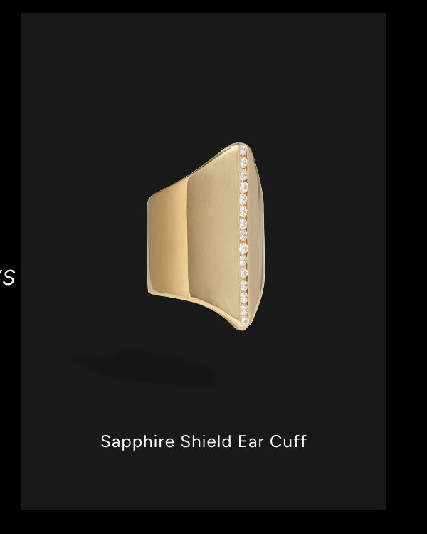 Sapphire Shield Ear Cuff