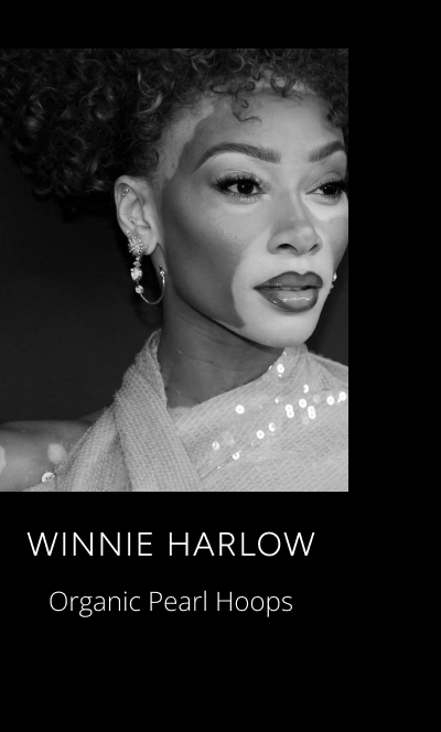 Winnie Harlow - Organic Pearl Hoops