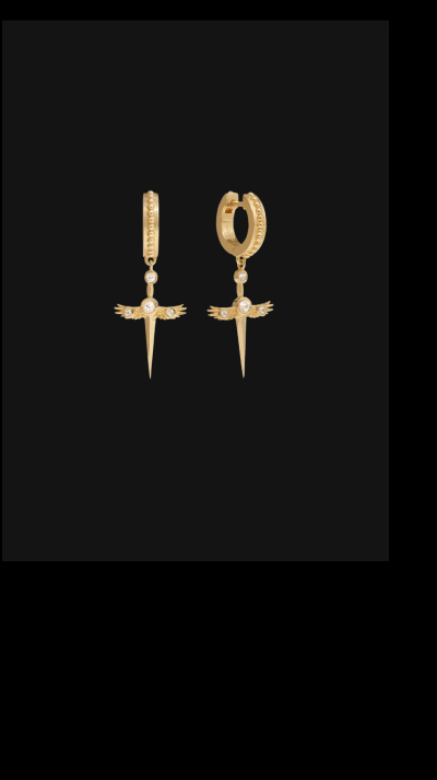 Winged Sword Drop Huggies