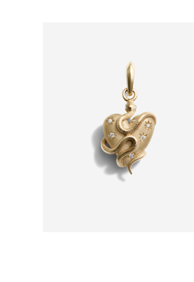 Diamond Serpent Heart Pendant