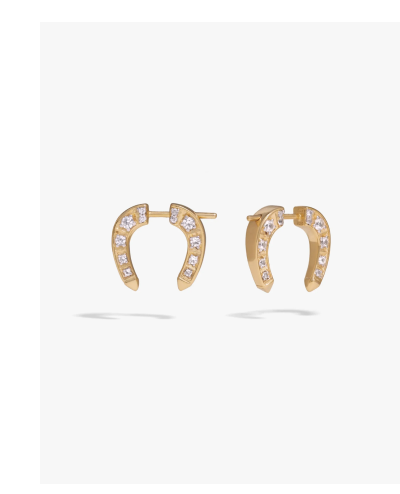Sapphire Horseshoe Earring