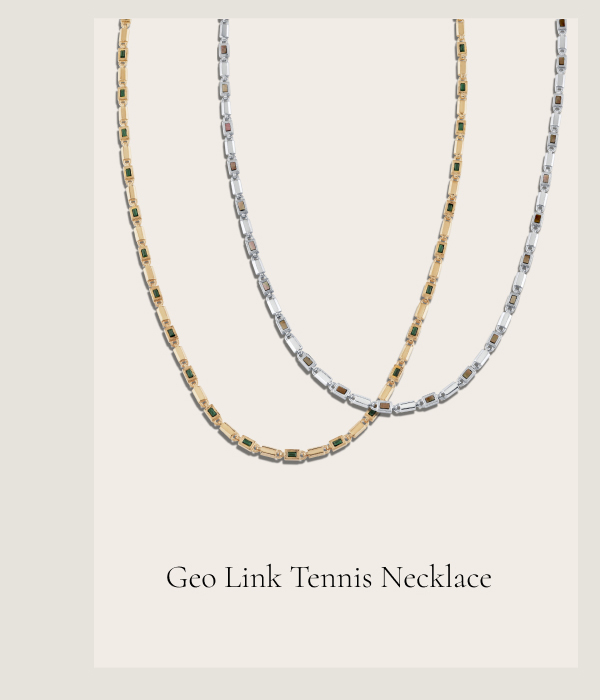 Geo Link Tennis Necklace