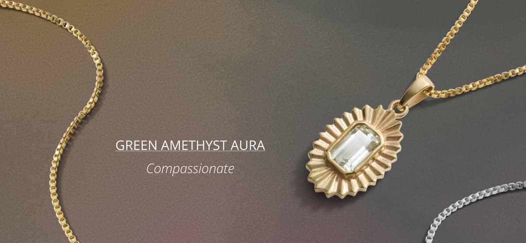 Aura Necklace -Green Amethyst