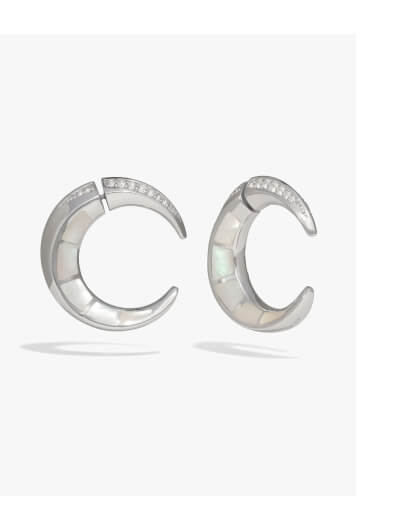 Crescent Moon Statement Earrings