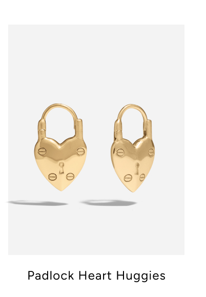 Padlock Heart Huggies