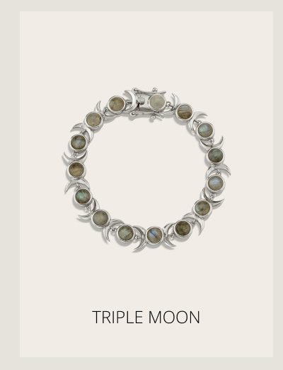 Triple Moon Tennis Bracelet