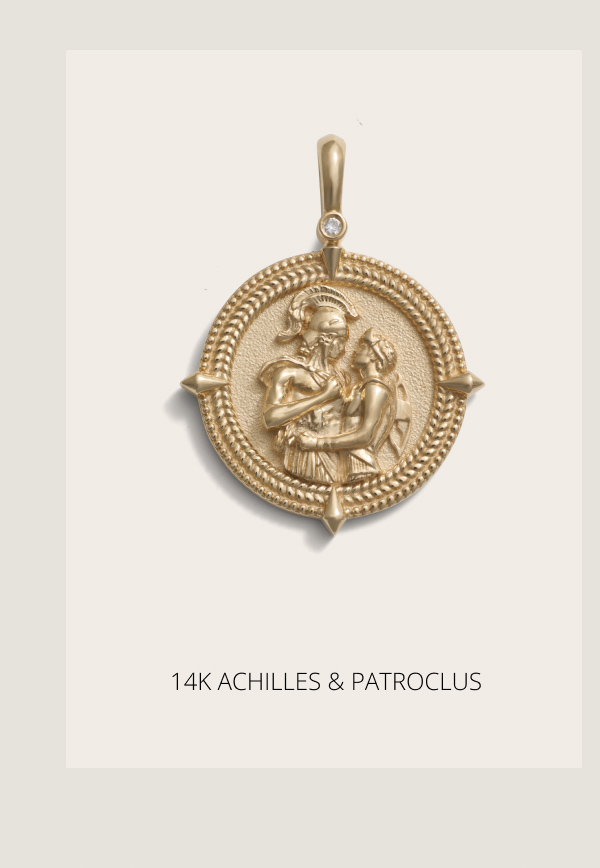 14k Achilles & Patroclus Necklace