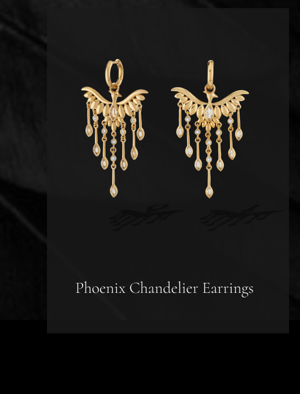 White Topaz Phoenix Drop Earrings