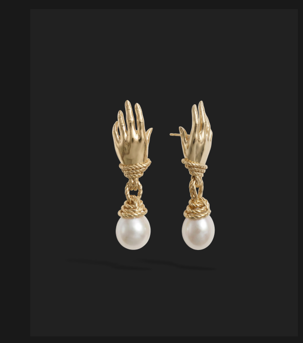 Hands Of Fate Pearl Studs