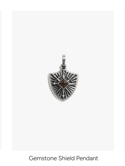 Gemstone Shield Pendant