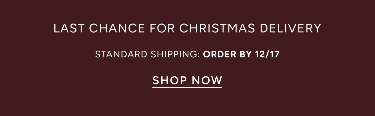 Last Chance For Christmas Delivery