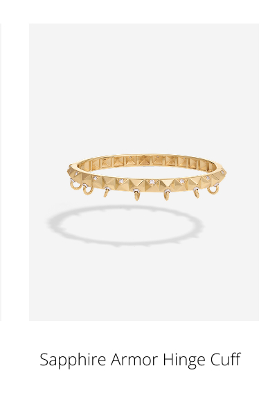 Sapphire Armor Hinge Cuff