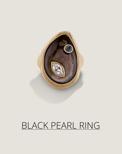Organic Pearl Gemstone Ring