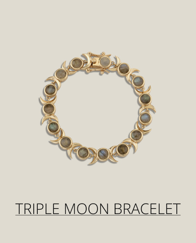 Triple Moon Tennis Bracelet 
