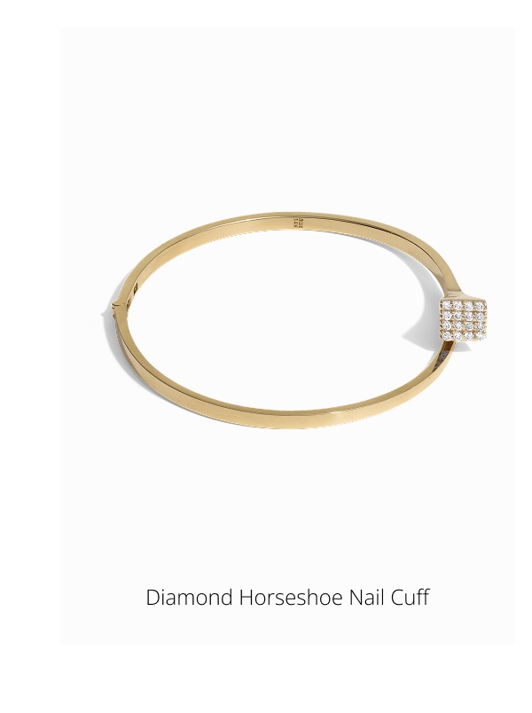 Diamond Horseshoe Nail Cuff
