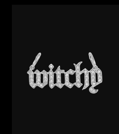 Witchy Nameplate Pendant