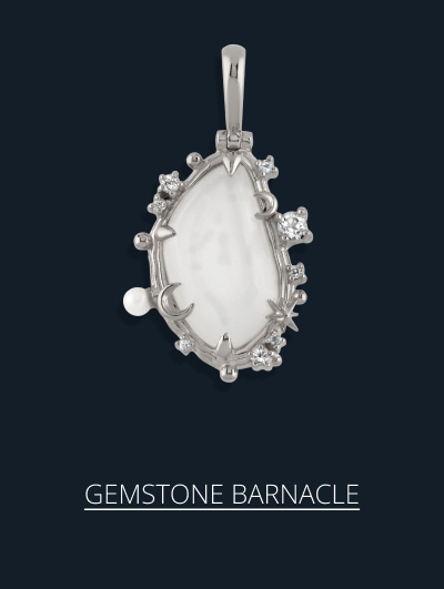 Gemstone Barnacle Pendant