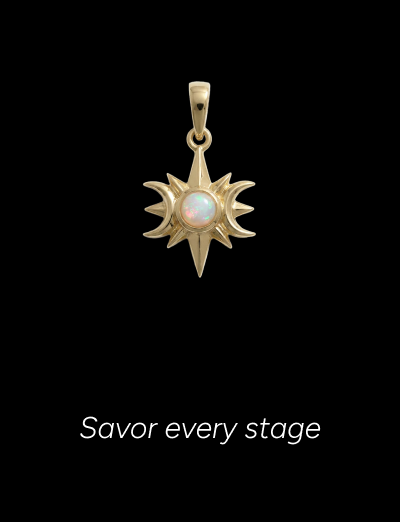 Opal Triple Moon Pendant