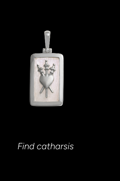 Find Catharsis - Three Sword Tarot Card