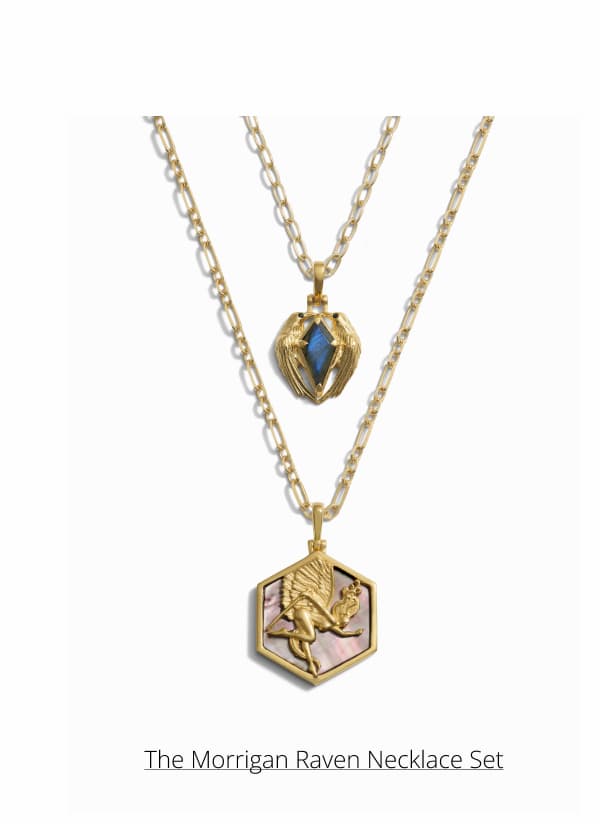The Morrigan Raven Necklace Set