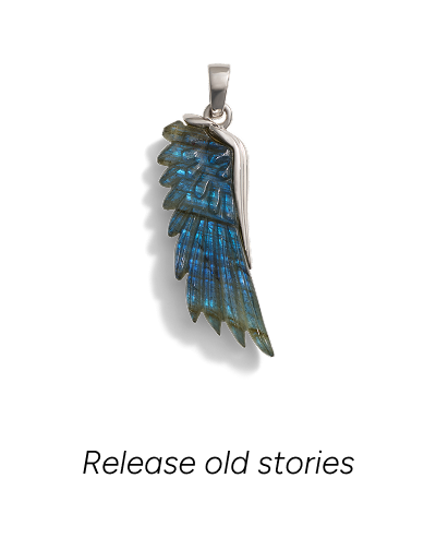 Carved Gemstone Wing Amulet