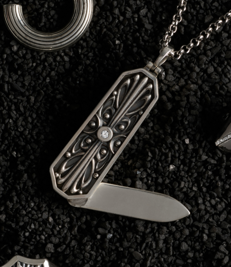 Triple Moon Pocket Knife Pendant