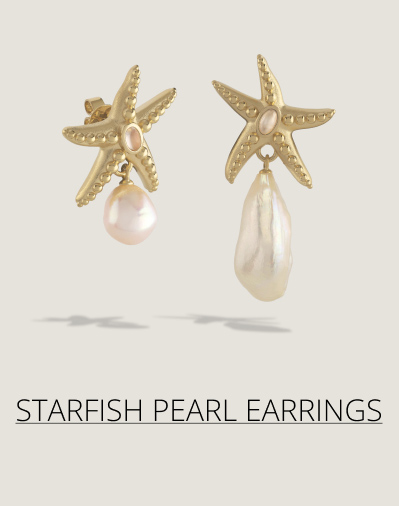 Starfish Pearl Earrings