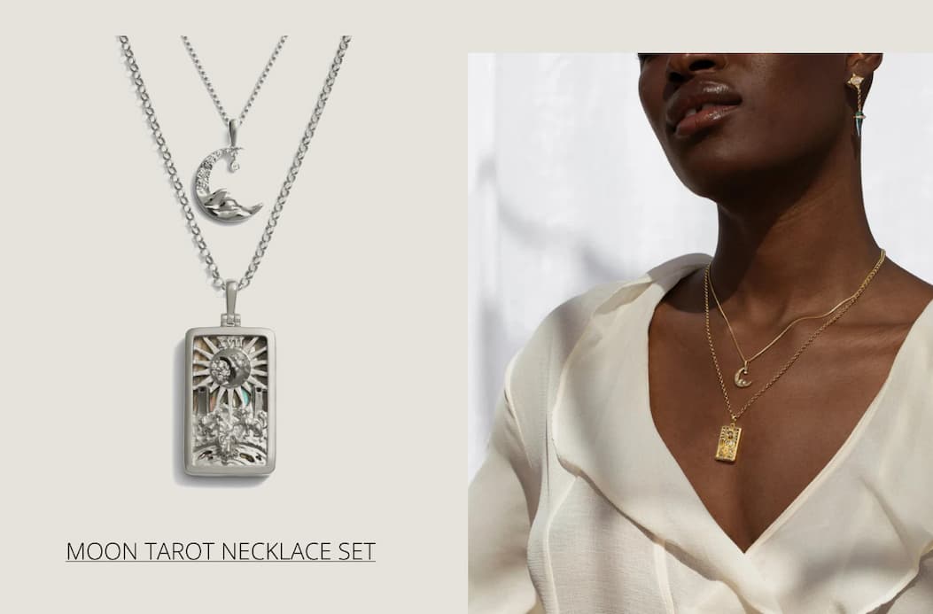 Moon Tarot Necklace Set
