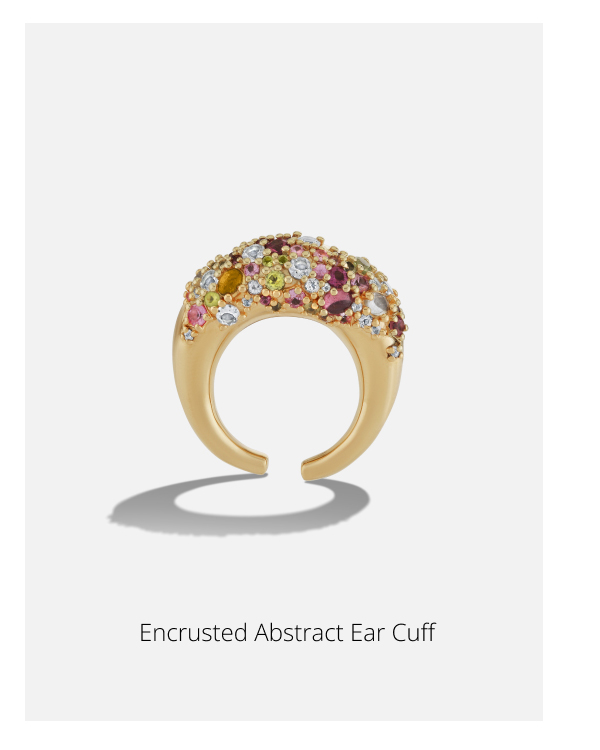 Encrusted Abstract Ear Cuff