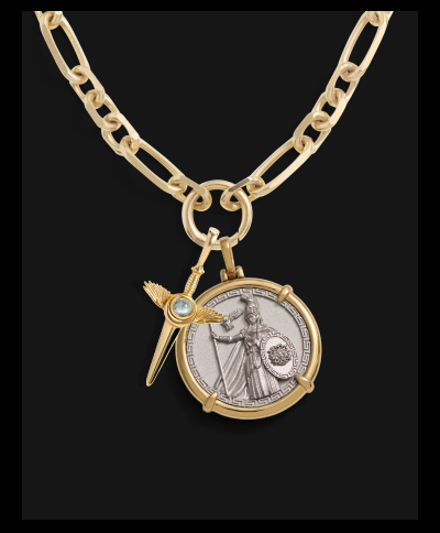 Athena's Dagger Charm Necklace