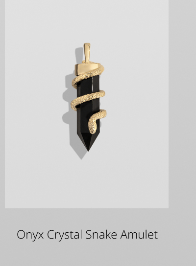 Onyx Crystal Snake Amulet