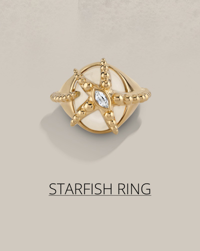 Starfish Moonstone Ring