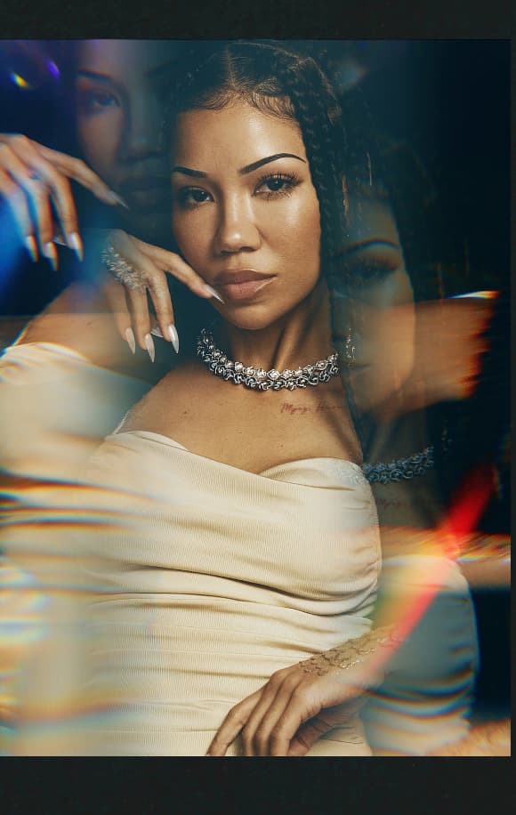 Jhene with Damselfly Caged Pearl Necklace