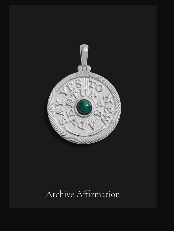 Say Yes to New Adventures Affirmation Coin Pendant