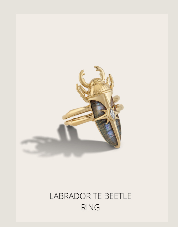Labradorite Beetle Ring