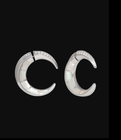 Crescent Moon Statement Earrings