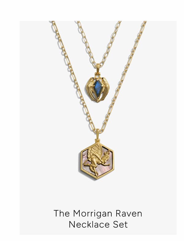 The Morrigan Raven Necklace Set