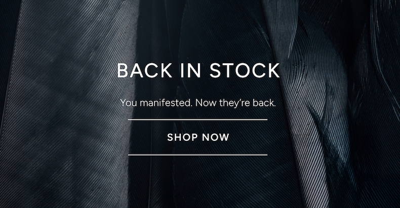 Back In Stock