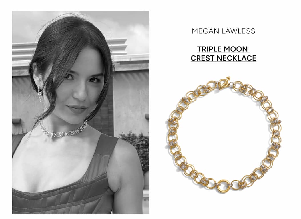 Triple Moon Crest Necklace