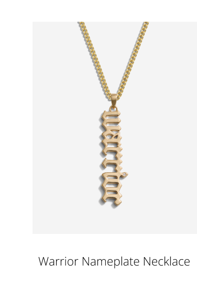 Warrior Nameplate Necklace