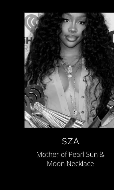 SZA - Mother of Pearl Sun & Moon Necklace