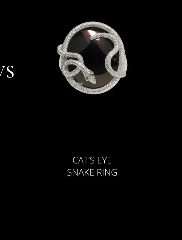 Cat's Eye Snake Statement Ring