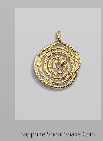 Sapphire Spiral Snake Coin