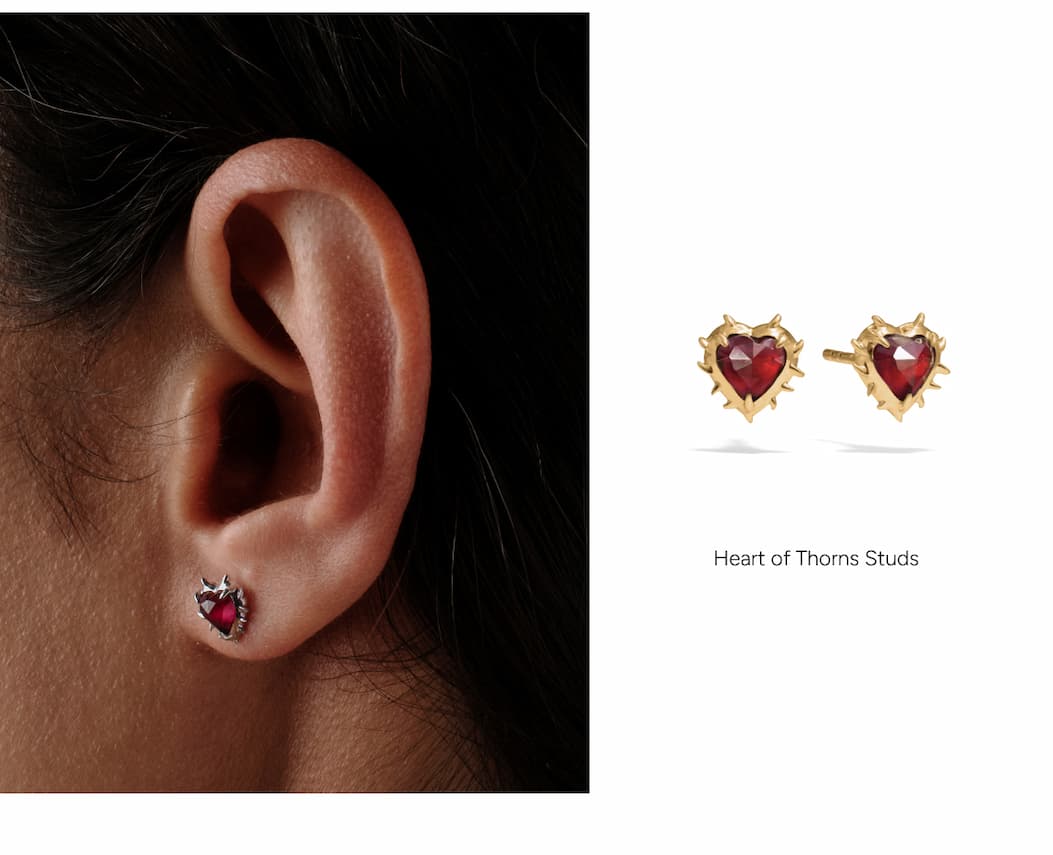 Heart of Thorns Studs